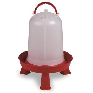 Gaun 5ltr Drinker with Legs Red & White 