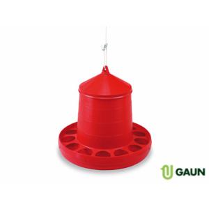 Gaun 8kg Plastic Poultry Feeder Red