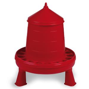 Gaun 4kg Plastic Poultry Feeder with Legs Red 