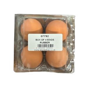 Box of 4 Rubber Eggs